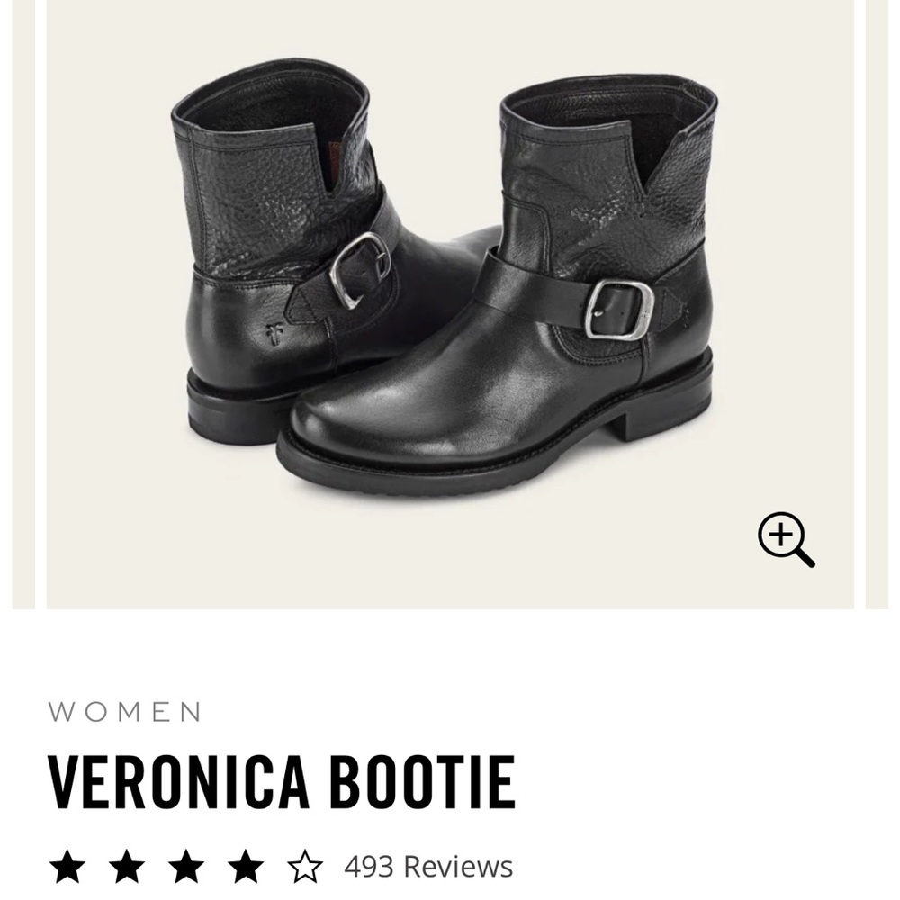 Frye Black Veronica Bootie with Buckle